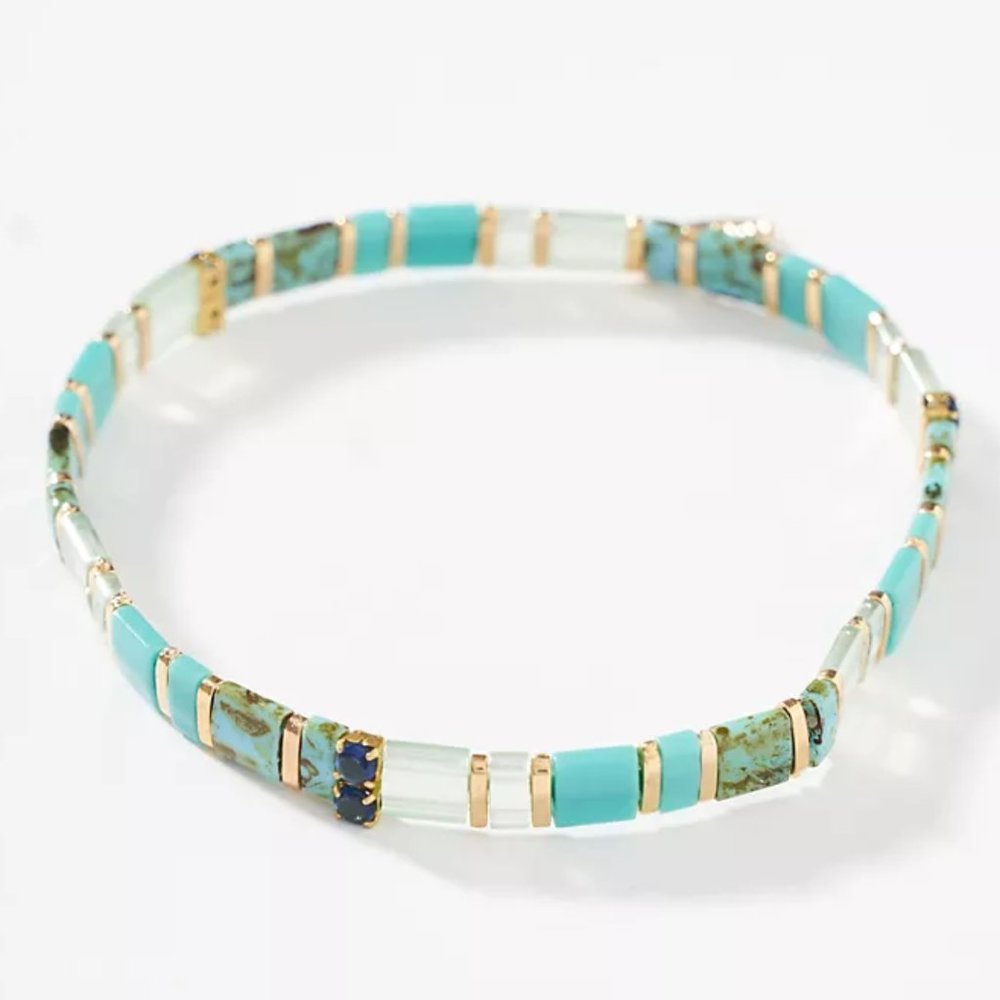 NWT Free People Stretch Bracelet - Turquoise Beads